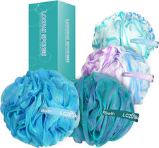 Loofah 4 Pack 75G Extra Large Loofa Set Soft Bath Sponge Thick Body Wash Puffs f
