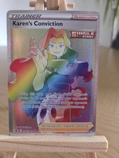 Karen's Conviction 216/198 Swsh06: Sword & Shield Chilling Reign Rainbow Secret on eBay