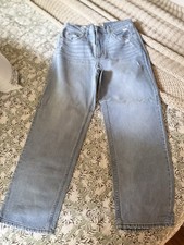 Universal Thread High Rise Straight Distressed Light Blue Denim Women's Jeans