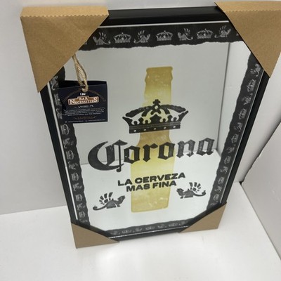 CORONA LA CERVEZA MAS FINA Etched Mirror Sleek New Design Bar, Man Cave Garage ￼