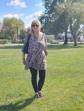 Tunika Bluse Im Safari Style Gr. 44 Beige/Braun