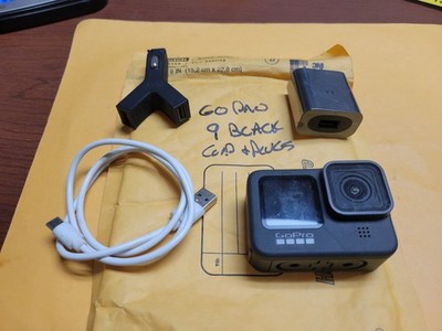 GoPro HERO 9 Black Waterproof Action Camera  w/ cords & plugs NO SD CARD