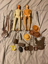 VTG MARX Best Of The West JOHNNY WEST GERONIMO Figures w/HUGE LOT ACCESSORIES