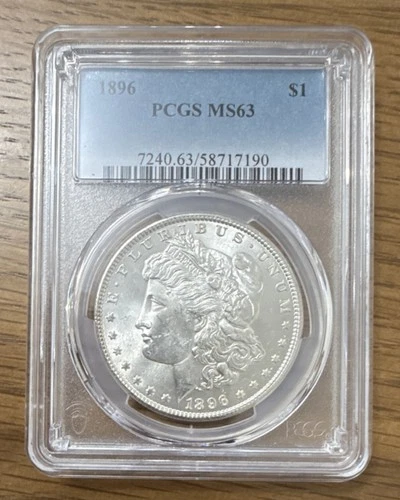 1896 Morgan Dollar Silver $1 PCGS MS63 Business Strike Philadelphia Uncirculated
