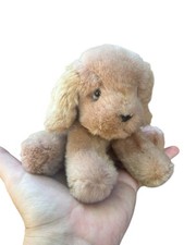 Vintage Russ Cocker Spaniel Dog Plush Honey 5  Handheld Toy Collectible Stuffed