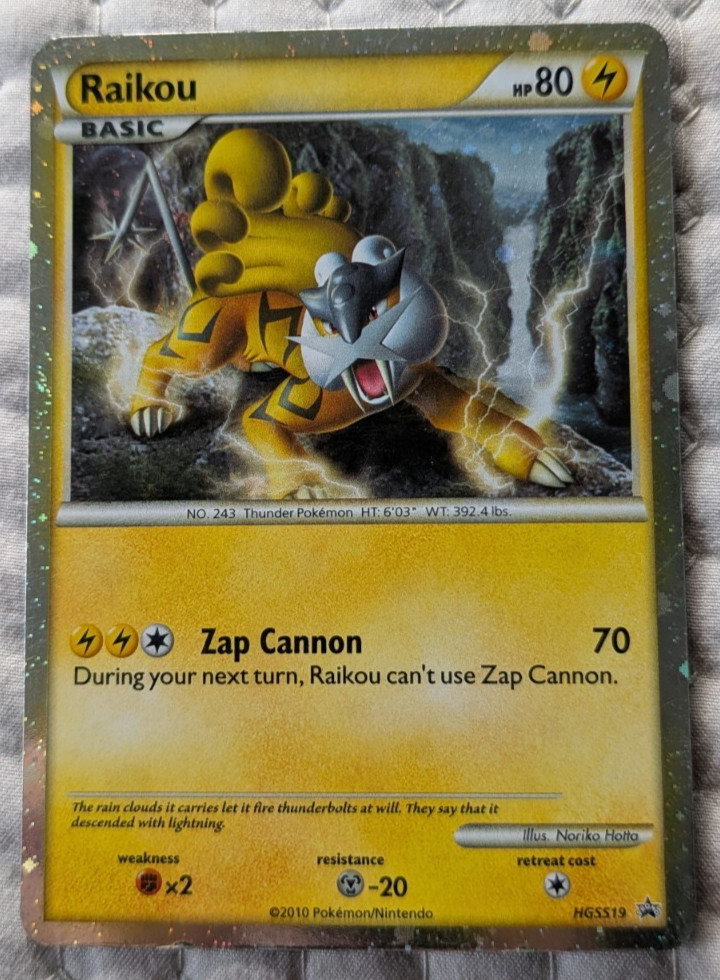 Raikou HGSS19 HGSS Black Star Promo English Pokemon - LP