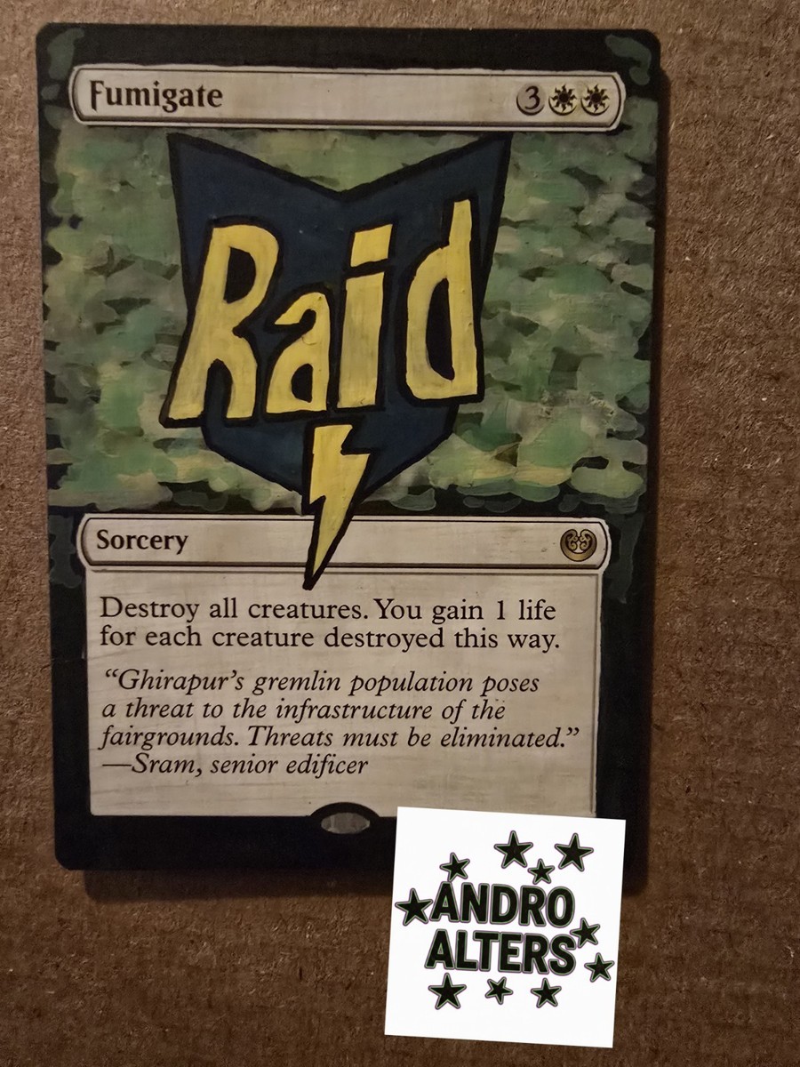 Fumigate Altered Art Hand Painted MTG Magic the Gathering White Board wipe Kalad | eBay Fumigate Altered Art Hand Painted MTG Magic the Gathering White Board wipe Kalad | eBay