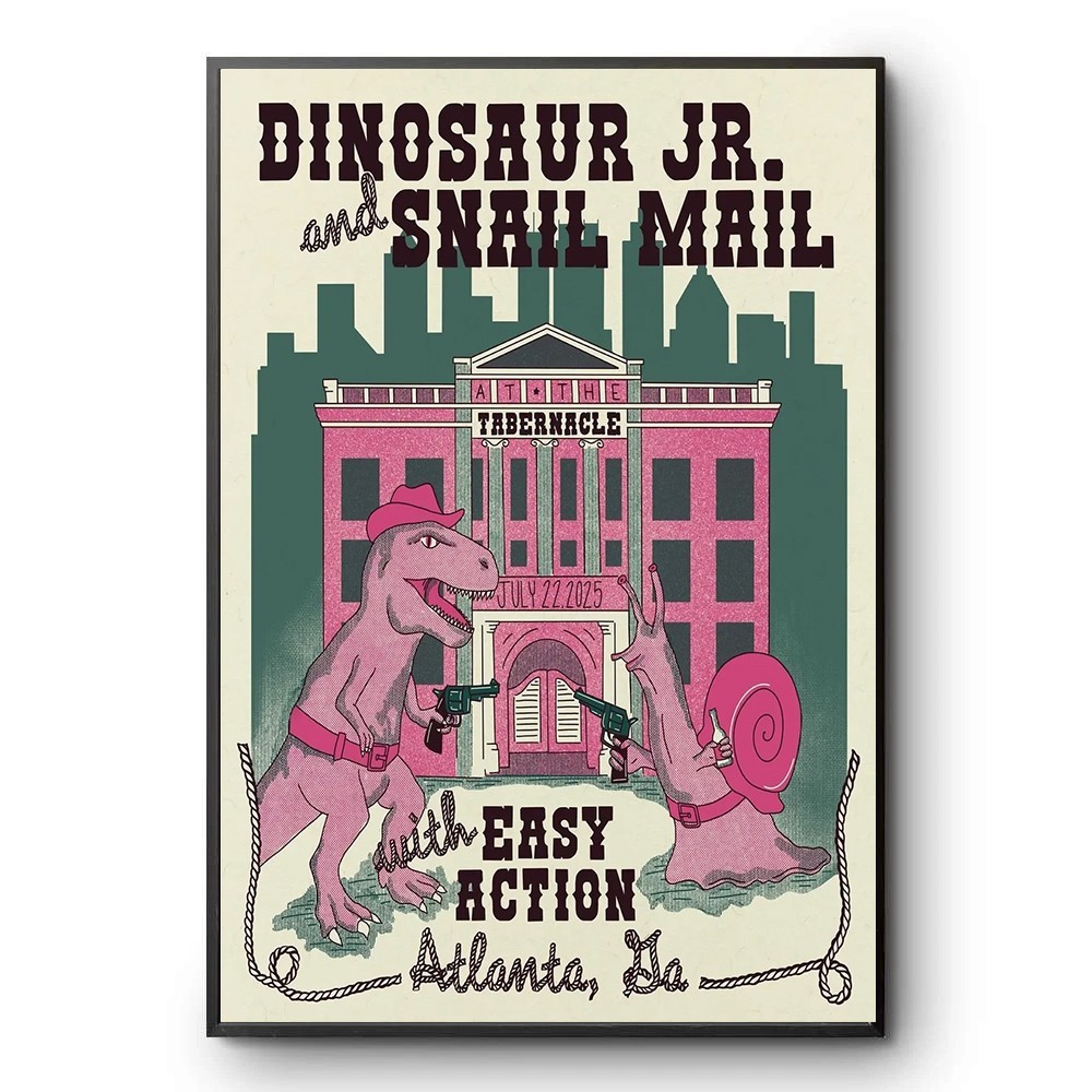 Dinosaur JR. And Snail Mail July 22 2025 In Atlanta GA Tour Poster