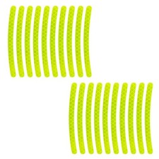 20PCS Car Wheel Stripe Reflective Stickers, Night Safety Warning Rim Green