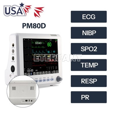 8-inch Multi-parameter Portable Patient Monitor ECG NIBP Spo2 TEMP RESP