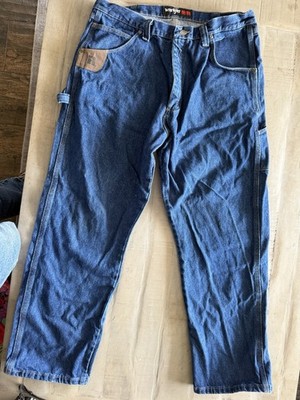 Wrangler Jeans Mens 38x30 Blue Riggs Workwear Work Horse Relaxed Fit Straight