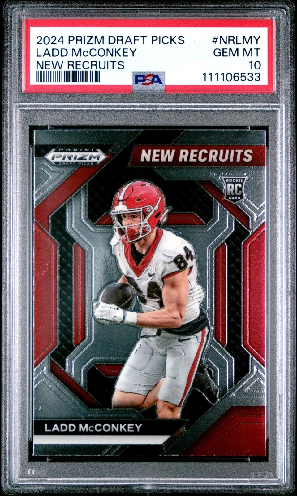 Ladd McConkey Panini Prizm Draft Picks New Recruits #NRLMY Base