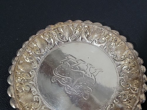 Antike Ceylon Silber Schale "SS" Mark Singhalesischer Löwe Repoussé Kandy Arbeit um 1940 - Bild 9 von 14