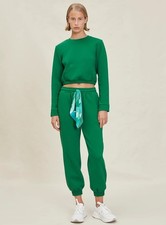 Devon Windsor S M Meadow Scarf Emerald Track Pant Sweatpants Elastic Waist 2025 Devon Windsor S M Meadow Scarf Emerald Track Pant Sweatpants Elastic Waist 2025