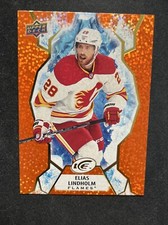 21-22 UD ICE Hockey Orange Parallel 63 Elias Lindholm