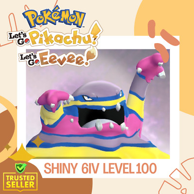 Muk Alolan Shiny   Pokemon Let s Go Pikachu Eevee Battle 6 IV Competitive EV