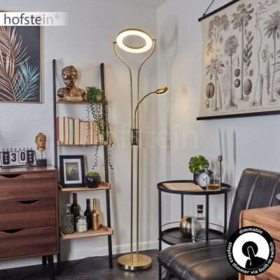 Stand Boden Lampe LED Steh Leuchte Wohn Schlaf Raum Beleuchtung dimmbar drehbar