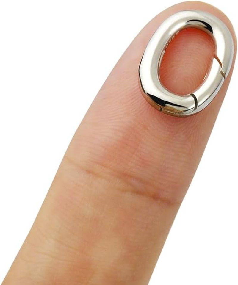 Clasp Necklace Bracelet Oval Spring Connector S925 Sterling Silver