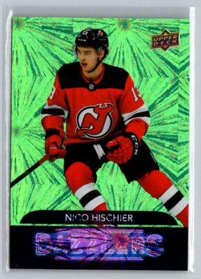 2020-21 Upper Deck #DZ-77 Nico Hischier Dazzlers Green | eBay