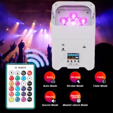 LED 6x18W RGBWA UV Battery Powered WIRELESS DMX Par Can DJ Uplighting Up Light