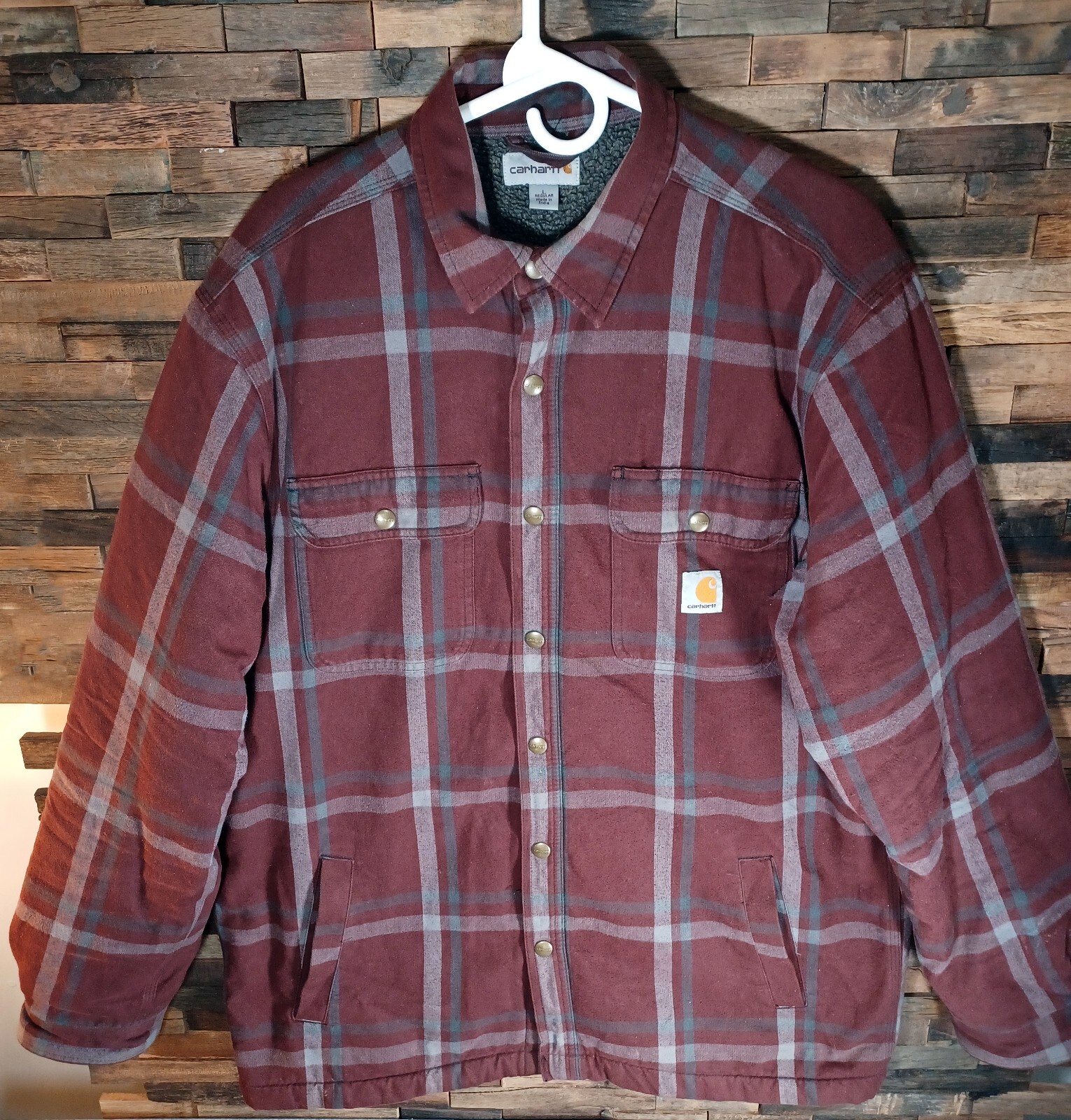 carhartt hubbard sherpa lined shirt jacket