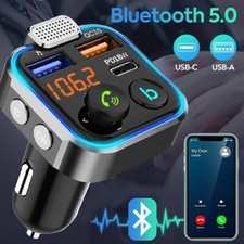 Wireless Bluetooth FM Transmitter Car Adapter Noise Cancelling HandsFree Player