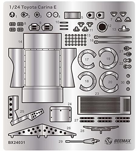 ЗАПЧАСТИ PLATZ/BEEMAX ДЛЯ 1/24 TOYOTA CARINA E 1993 BTCC KNOCKHILL WINNER