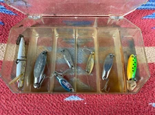 Kastmaster Acme Tackle Co Lot of 7 Spoon Fishing Lures W Case