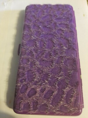 purple cigarette case Eclipse Purple Furry Metal 120's Crush Proof Cigarette Case PayPal Accept