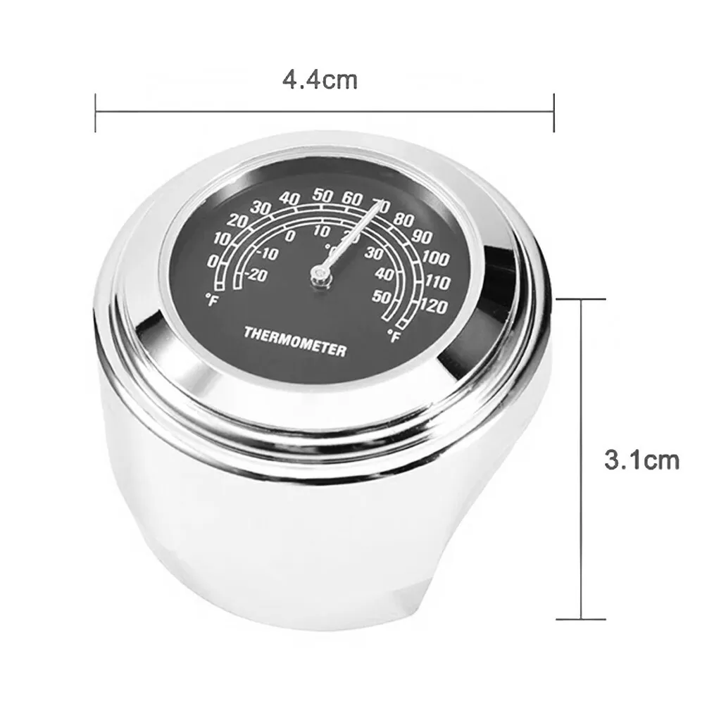 Thermomètre UNITECH ALUMINIUM CHROME POUR GUIDON 1 1/4 30/32 MM. MOTO