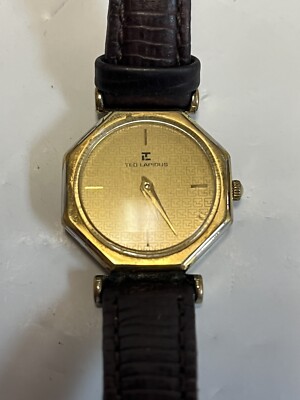 Ted Lapidus watch Paris France Swiss Quartz PLAQUE OR 18CT 25175