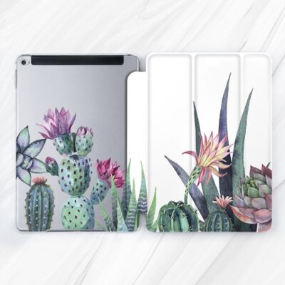 Cactus Plants Nature Clear Case For iPad 10.2 Mini 7 Air 13 11 Pro 13 12.9 10.9