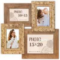 Zep Galerierahmen Arezzo Holz Braun FüR 3 Fotos 10X15 Cm 1 Foto 15X20 Cm