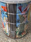 Folger's Coffee Can Tin Jungle Animals Elephant Lion Panda Flamingo VTG Decor — photo 7