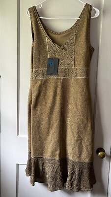 zac posen gold dress ZAC POSEN Dress UK6  Eviga.eco