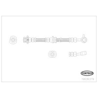 Corteco Bremsschlauch Bremsleitung Vorne Rechts FüR Nissan Qashqai +2 I 19036379