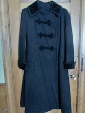 Vintage Women's Black Overcoat, lined
