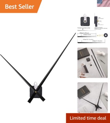 Precision Clock Movement Mechanism with 17.8 Inch Clock Hands for Craft Projects