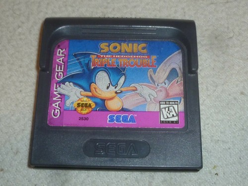 CARTUCHO DE VIDEOJUEGO SEGA GAMEGEAR SONIC THE HEDGEHOG TRIPLE CARRO PROBLEMÁTICO - Imagen 1 de 2