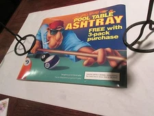 Camel Pool Table Ash Tray Poster , 14" X 17" , R.J.Reynolds Tobacco Co.,1992