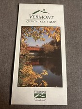 Vintage Vermont Road Map Travel VT 1995 Official State Issue Map Tourism