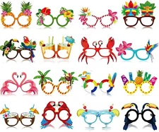 32-Pack Luau Paper Glasses – Tropical Pool Party & Beach Photo Booth Props