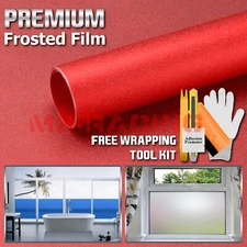 *48"x96" Red Frosted Film Glass Home Bathroom Window Security Privacy Sticker