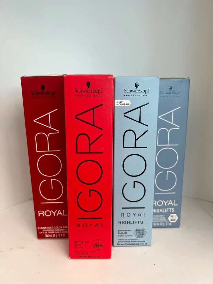 Color de cabello Schwarzkopf IGORA Royal permanente o HighLifts nuevo en caja embalaje puede variar Foto 2 de 4
