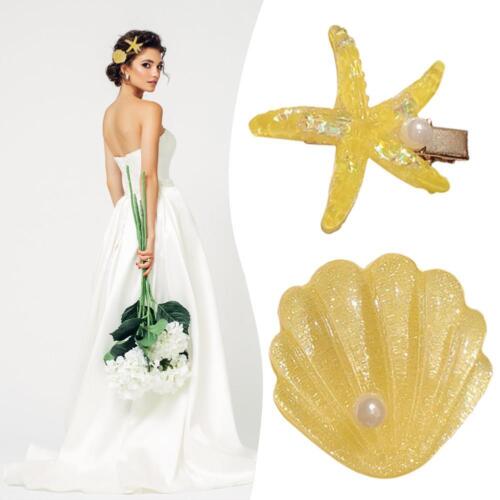 2pcs/set Girls Sea Star Shell Hairpins Irregular Hair Clip Women Fringe Hairgrip - Bild 4 von 13