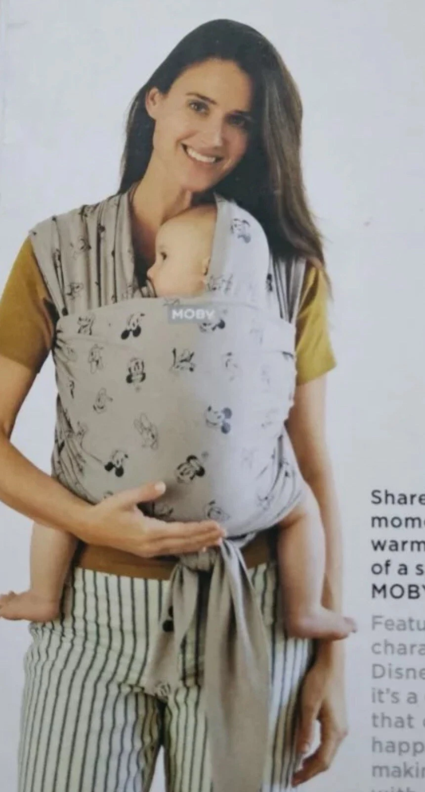 Moby Wrap Classic Disney's Vintage Mickey & Friends Baby Carrier in Grey