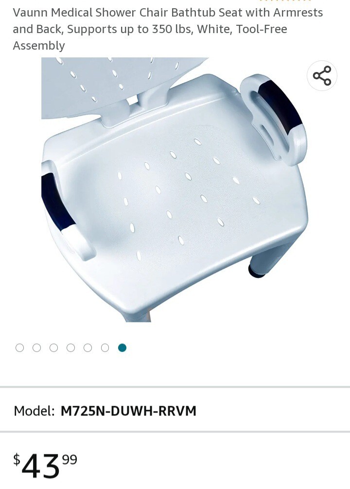 Vaunn Medical Universal Shower Chair W/arms eBay