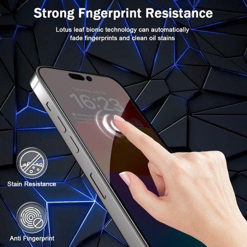 For iPhone 15 14 Pro Max 13 12 Privacy Anti-Spy Tempered Glass Screen Protector - Picture 12 of 200
