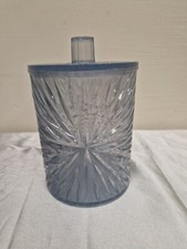 Vintage Retro Home Lidded Bathroom / Bedroom Storage Jar- Pale Blue