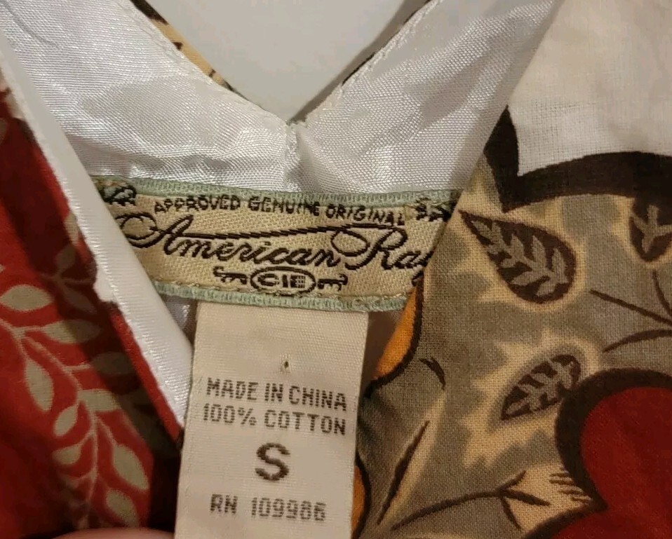 American Rag Cie Y2k Babydoll Dress Size Small S Floral Retro Tie Back Mini